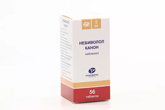 Небиволол Канон 5 мг, 56 шт, таблетки