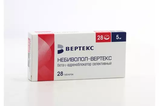 Небиволол-Вертекс 5 мг, 28 шт, таблетки