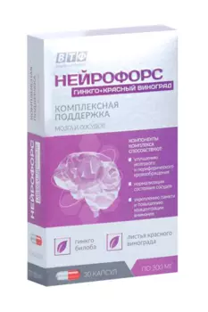 Нейрофорс гинкго/красный виноград, 30 шт, капсулы