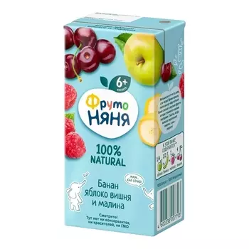 Нектар Фрутоняня из смеси фруктов неосв, 200 мл