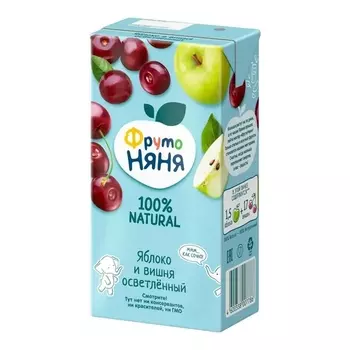 Нектар Фрутоняня яблочно-вишневый осветленный