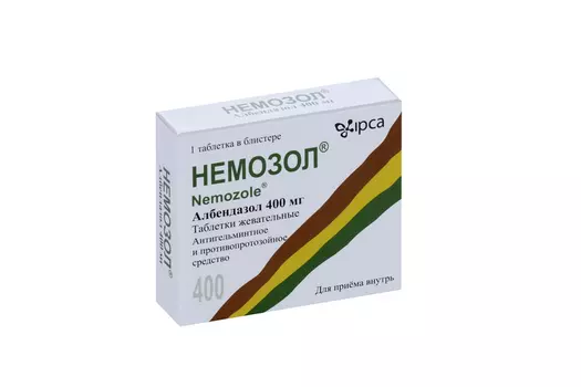 Немозол 400 мг, таблетки жевательные