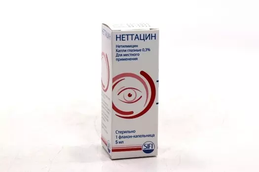 Неттацин 0.3%, 5 мл, капли глазные