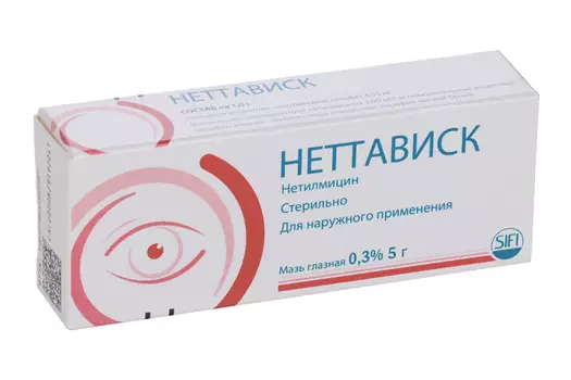Неттависк 0.3%, 5 г, мазь глазная