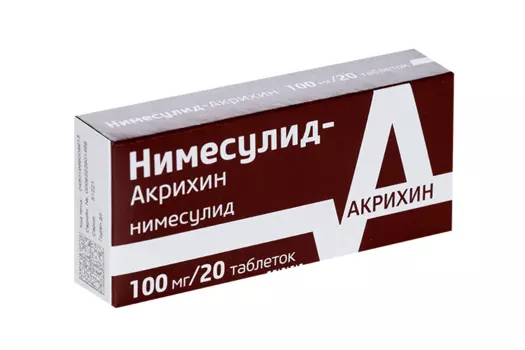 Нимесулид-Акрихин 100 мг, 20 шт, таблетки