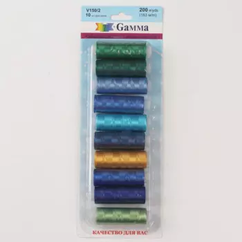 Нитки д/вышивания Gamma №3, 183 м, 10 шт, цвет разноцветный