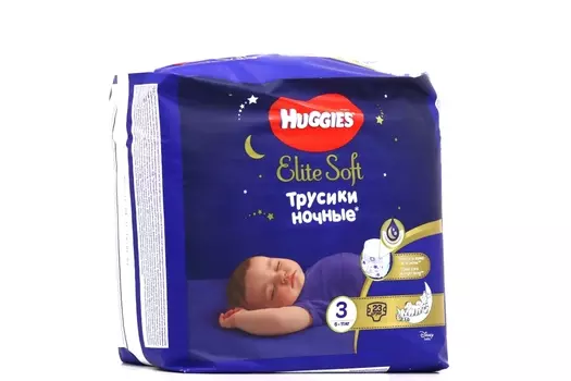Ночные трусики HUGGIES Elite Soft 3 6-11 кг 23 шт