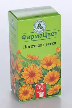 Ноготков цветки ФармаЦвет, 50 г, сырье измельченное