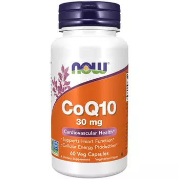 NOW CoQ10 30мг, 516 мг, 60 шт, капсулы