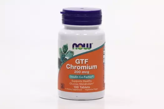 NOW Хром 200 мкг, 386 мг, 100 шт, таблетки