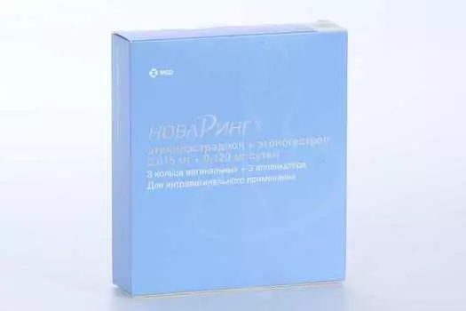 НоваРинг 0.015 мг+0.120 мг/сут, 3 шт, кольца вагинальные + аппликатор