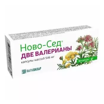 Ново-сед Две валерианы, 546 мг, 30 шт, капсулы