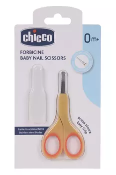 Ножницы Chicco нерж сталь с закругл концами дет оранжевые (с 0 мес)