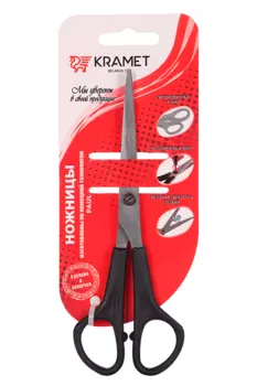 Ножницы KRAMET парикмахерские с упором 6,3 лезвие 5,5 см цвет чёрный Н-040