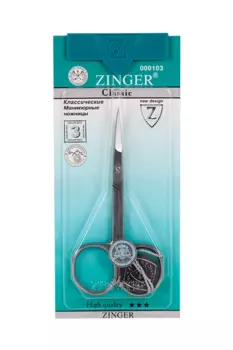 Ножницы маникюрные д/кутикулы загнутые 10 см на блистере цвет серебристый B-131-S-SH