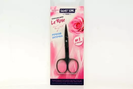 Ножницы маникюрные Silver Star д/кутикулы ручная заточка НСС 2 Le Rose