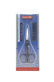 Ножницы маникюрные Silver Star д/ногтей ручная заточка АТ 1048 Classic
