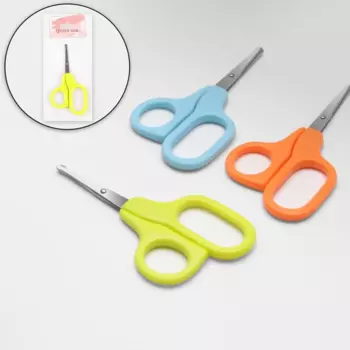 Ножницы Queen fair безопасные прямые 11 см цвет МИКС