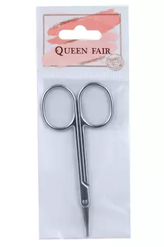 Ножницы Queen fair маникюрные д/кутикулы прямые плоская ручка 9х4х0,2 см серебристый