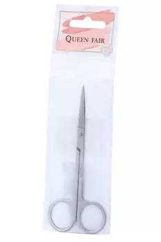 Ножницы Queen fair маникюрные прямые широкие 12 см цвет серебристый