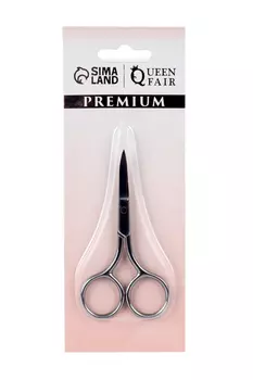 Ножницы Queen fair маникюрные загнутые/широкие 9х4,8х0,3 см цвет серебристый