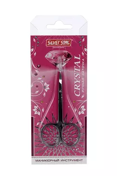 Ножницы Silver Star д/кутикулы тонкие укороченные лезвия НСС 7 crystal