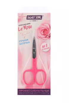 Ножницы Silver Star д/ногтей изогнутые лезвия розовое покрытие НСС 2 PINK Le Rose
