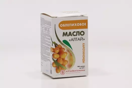 Облепиховое масло Алтай 200 мг, 100 шт, капсулы
