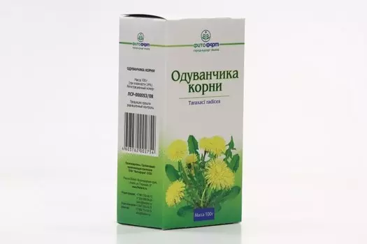 Одуванчика корень, 100 г, сырье растительное измельченное