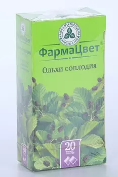 Ольхи соплодия ФармаЦвет 1.5 г, 20 шт, сырье растительное-порошок Красногорск