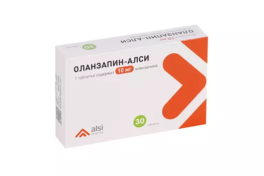 Оланзапин-АЛСИ 10 мг, 30 шт, таблетки