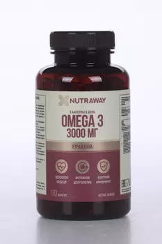 Омега 3, 3 000 мг, 90 шт, капсулы NUTRAWAY