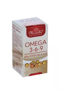 Омега 3-6-9, 370 мг, 100 шт, капсулы