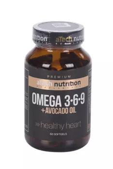 Омега 3-6-9 aTech Nutrition, 1 630 мг, 60 шт, капсулы желатиновые мягкие