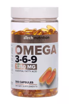 Омега 3-6-9 aTech Nutrition, 1 350 мг, 300 шт, капсулы