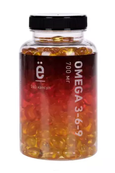 Омега 3-6-9 Ё|батон, 700 мг, 240 шт, капсулы желатиновые мягкие