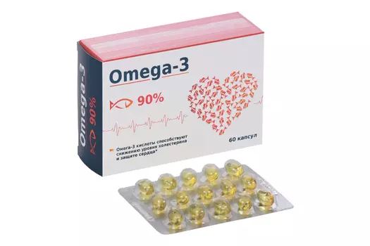Омега-3 90%, 700 мг, 60 шт, капсулы