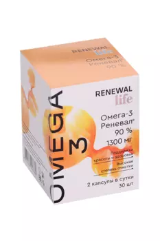 Омега-3 90% Renewal Life, 30 шт, капсулы