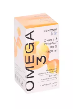 Омега-3 90% Renewal Life, 60 шт, капсулы