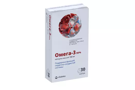 Омега-3 90% Витатека, 700 мг, 30 шт, капсулы