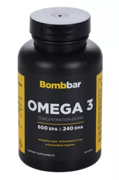 Омега-3 BOMBBAR Экстра жирные кислоты высокой концентрации, 90 шт, капсулы