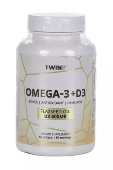 Omega 3+Д3 600МЕ 1WIN, 60 шт, капсулы