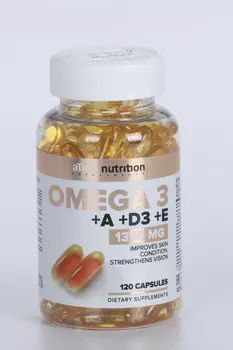 Омега 3 и витамины А/Д3/Е aTech nutrition, 1 350 мг, 120 шт, капсулы