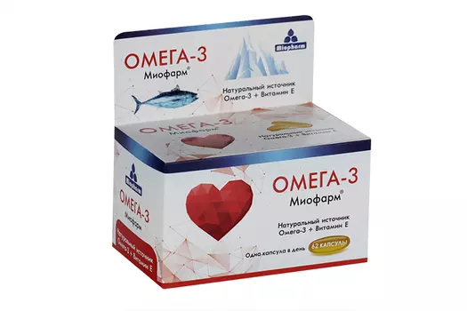 Омега 3 Миофарм, 1 000 мг, 62 шт, капсулы