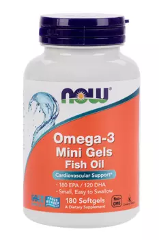 Омега-3 NOW мини, 180 шт, капсулы