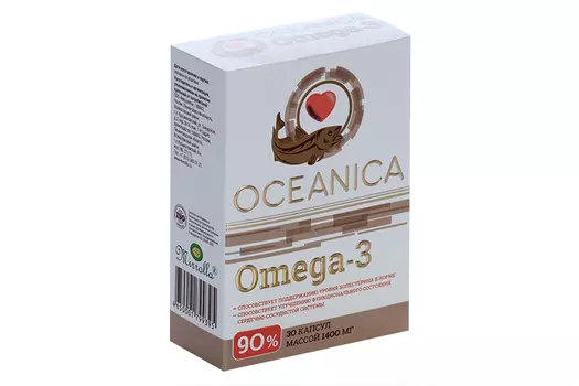 Омега-3 Океаника 90% 1400 мг, 30 шт, капсулы