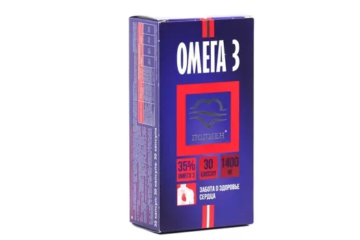 Омега-3 Полиен, 1 400 мг, 30 шт, капсулы