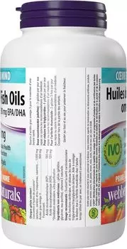 Омега-3 рыбий жир WEBBER NATURALS 1000 мг, 1 460 мг, 210 шт, капсулы