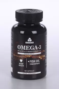 Омега-3 + витамин Е Миофарм 120 мг DHA 185 мг EPA, 1 000 мг, 120 шт, капсулы