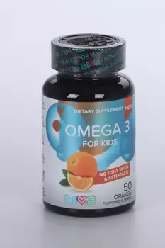 Омега Livs апельсин д/детей, 4 г, 50 шт, пастилки жевательные